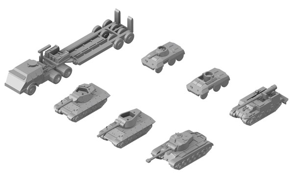 1/700 WWII アメリカ軍用車両セット2 プラモデル[ピットロード]《発売済・在庫品》