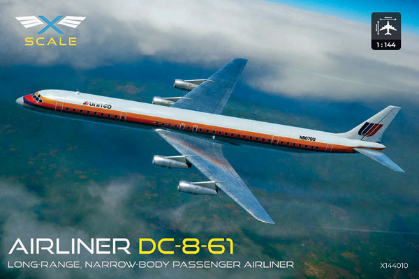 1/144 ダグラスDC-8-61中距離ジェット旅客機ユナイテッド航空