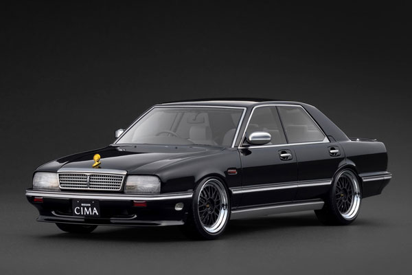 ミニカー Kyosho Nissan Gloria Cima (FY31) 1/18 NISSAN GLORIA CIMA (Y31) Black[イグニッションモデル]【送料