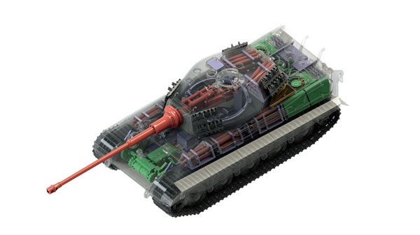 1/35 キングタイガー 後期型 w/フルインテリア プラモデル（再販）[ICM