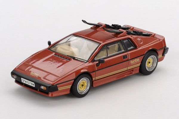 1/64 ロータス エスプリ ターボ コッパーファイヤーメタリック「ユア・アイズ・オンリー」(1981)フランス語版パッケージ[MINI GT]《０３月予約》