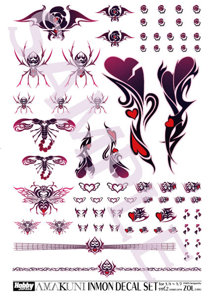 INMONデカールセット vol.2 1/4～1/7スケール用（再販）[ホビージャパン]《０３月予約》