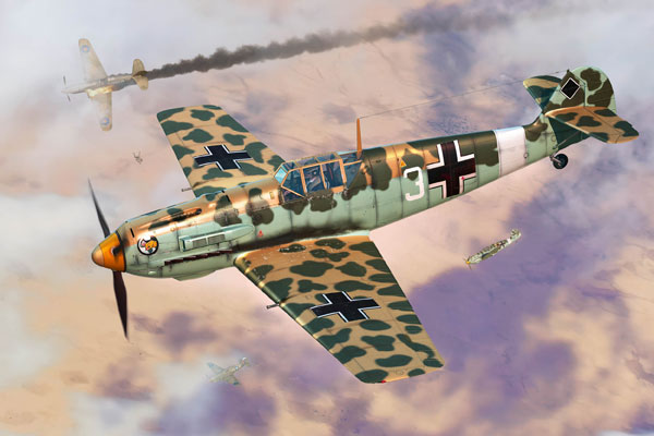 1/48 エアクラフトシリーズ メッサーシュミットBf109E-4/TROP プラモデル[ホビーボス]《在庫切れ》