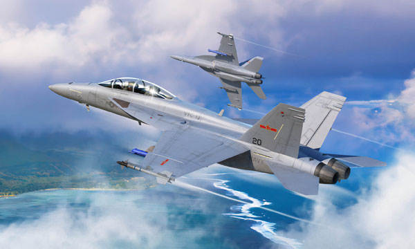 1/48 エアクラフトシリーズ F/A-18F スーパーホーネット VFC-12 プラモデル[ホビーボス]《在庫切れ》
