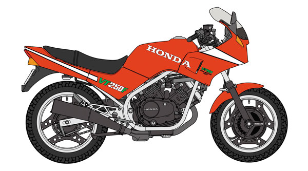 1/12 ホンダ VT250F (MC08) (1984) “レッドカラー” プラモデル