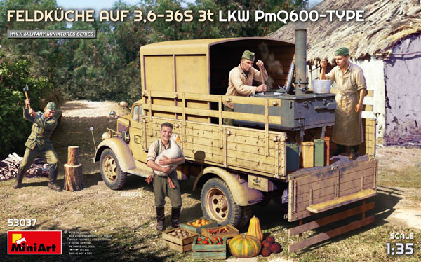 1/35 フェルトキュッヘ 3.6-36S 3t トラック PmQ600型 プラモデル[ミニ