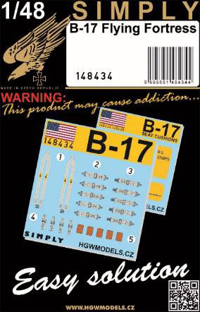 1/48 B-17 フライングフォートレス シートベルト3Dデカール (白)[HGW]《在庫切れ》