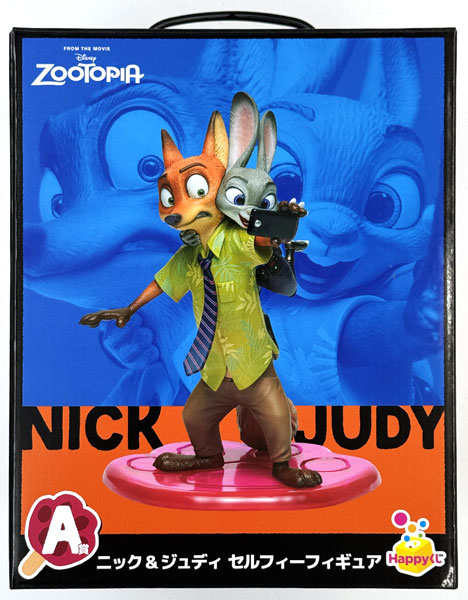 【中古】(本体B/箱B)Happyくじ ズートピア A賞 ニック＆ジュディ セルフィーフィギュア (プライズ)[サニーサイドアップ]《発売済・在庫品》