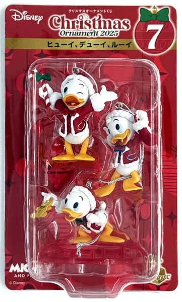 Happyくじ『DISNEY クリスマスオーナメントくじ2025』フィギュアオーナメント賞 ヒューイ、デューイ、ルーイ (プライズ)