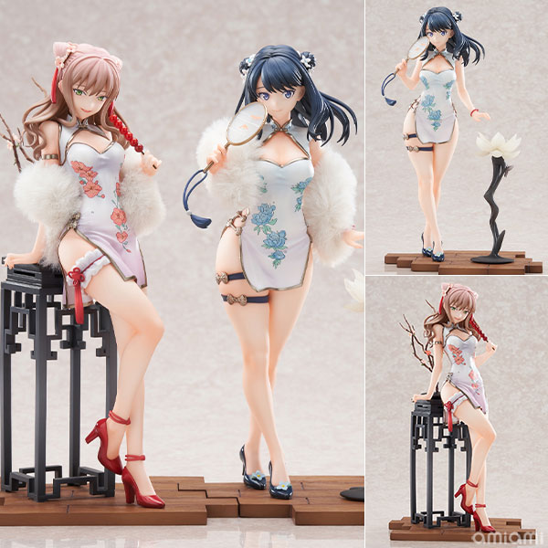 【中古】(本体B+/箱B)グリッドマン ユニバース 宝多六花＆南夢芽セット チャイナドレスVer. 1/7 完成品フィギュア[APEX]《発売済・在庫品》