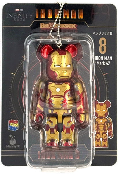 【中古】(本体A/箱B)Happyくじ 「BE＠RBRICK」 MARVEL Infinity SAGA『IRON MAN』 ベアブリック賞 8.[IRON MAN Mark 42] (プライズ)[サニーサイドアップ]《発売済・在庫品》