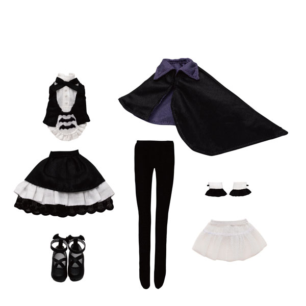 1/12 ピコD 『ミミーガーデン博物誌』クロア衣装set ブラック×ホワイト (ドール用)[アゾン]《発売済・在庫品》