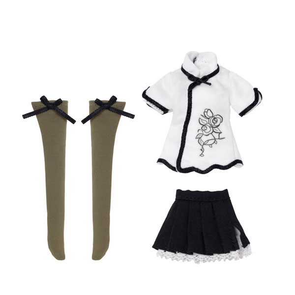 1/12 アサルトリリィ「百合ヶ丘女学院/王雨嘉」衣装set ホワイト×ブラック (ドール用)[アゾン]《０３月予約》