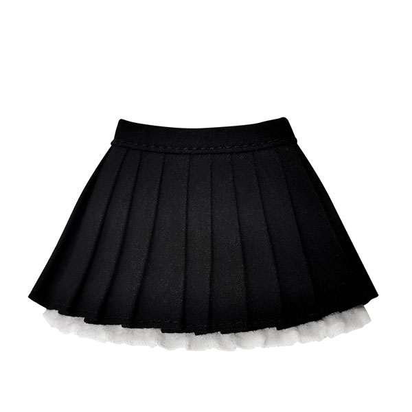1/6 PNS フリル付きプリーツスカート ブラック×ホワイト (ドール用)[アゾン]《発売済・在庫品》