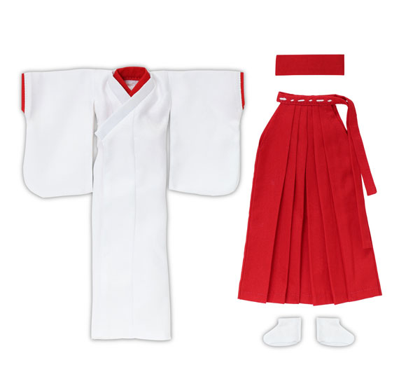 1/6スケール用 PNM LL胸用巫女服set ホワイト×レッド (ドール用) 1/6スケール用 PNM LL胸用巫女服set ホワイト×レッド (ドール用)