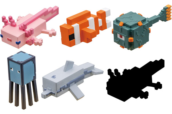 びっくらたまごPlus！ MINECRAFT おふろ水族館 8個入りBOX（再販）[バンダイ]《発売済・在庫品》