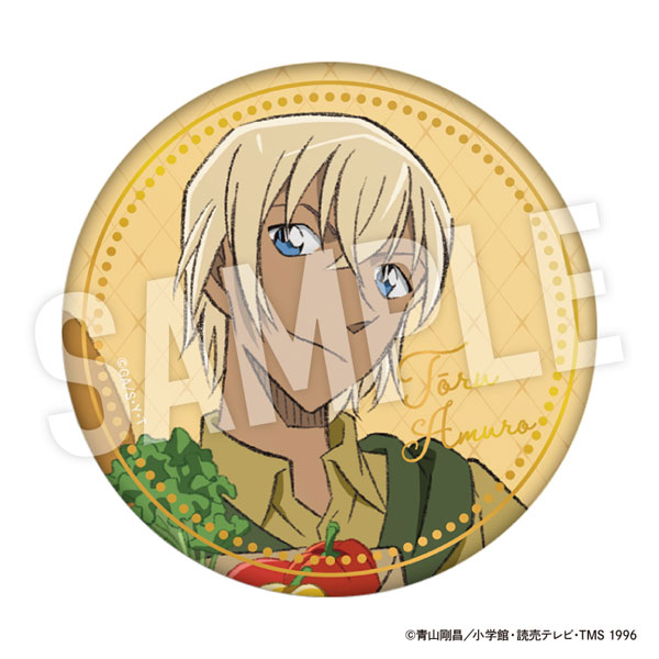 名探偵コナン ちょいデカ箔押し缶バッジ weekend holiday (安室透)[YTE]《発売済・在庫品》