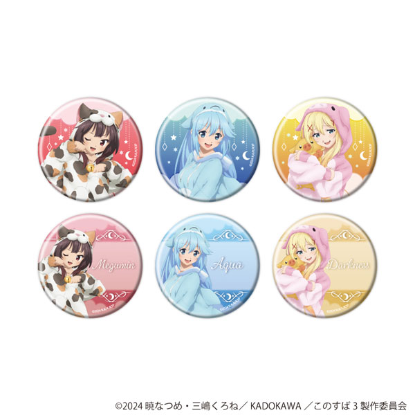 缶バッジ「この素晴らしい世界に祝福を!3」07/アニマルパジャマver. 描き下ろしイラスト 6個入りBOX