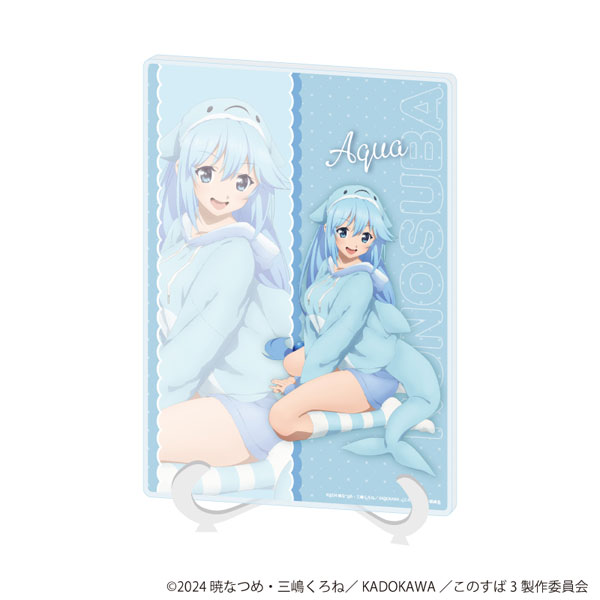 アクリルアートボード(A5サイズ)「この素晴らしい世界に祝福を！3」03/アクア アニマルパジャマver.(描き下ろしイラスト)[A3]《０３月予約》
