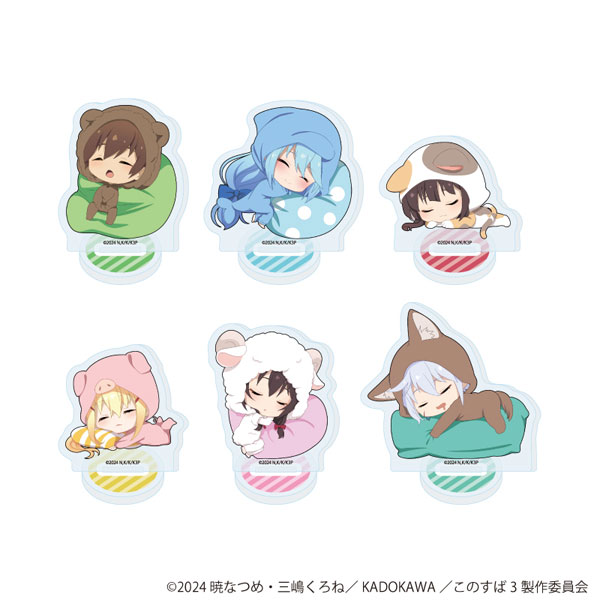 アクリルぷちスタンド「この素晴らしい世界に祝福を！3」01/アニマルパジャマver. ミニキャライラスト 6個入りBOX