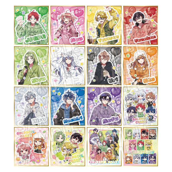 カラフルピーチ 色紙コレクション からぴちピクニック 16個入りBOX