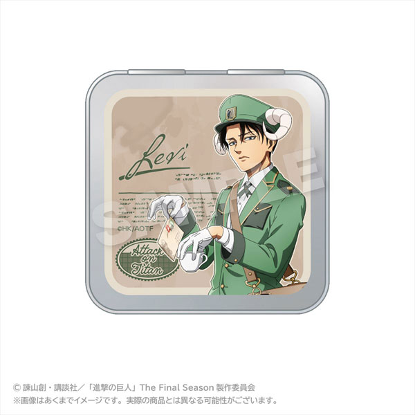 進撃の巨人 コレクション缶ケース おとどけメェるver.(描き下ろし) リヴァイ[ステラノーツ]《０３月予約》