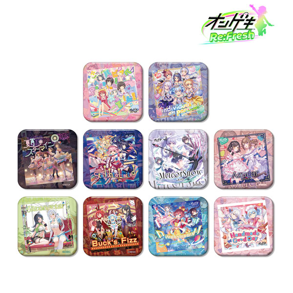 オンゲキ Re：Fresh トレーディング角丸スクエア缶バッジ vol.2 10個