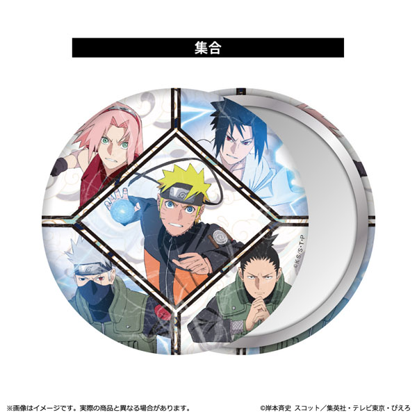 NARUTO-ナルト- 疾風伝 和紙風缶ミラー 集合[清水産業]《在庫切れ》