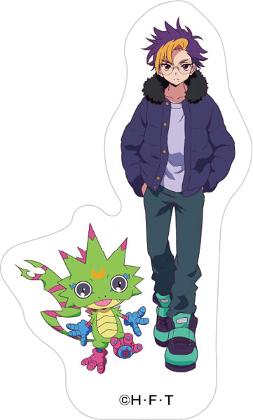 DIGIMON BEATBREAK ダイカットステッカー 天馬トモロウ＆ゲッコーモン