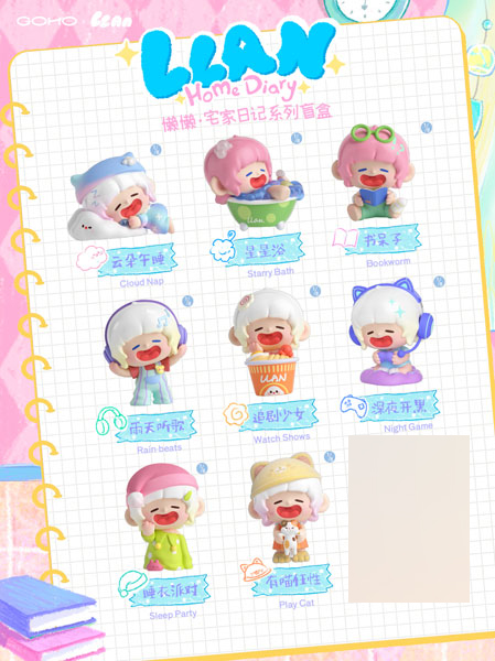懶懶(ランラン) ホーム・ダイアリシリーズ トレーディングフィギュア 8個入りBOX
