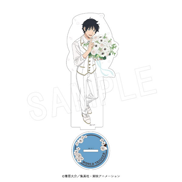 ワールドトリガー ワートリ ヴィレバン POP風アクリルバッジ 隠岐孝二 ワールドトリガー アクリルフィギュアスタンド Bouquet ver.2 隠岐孝二