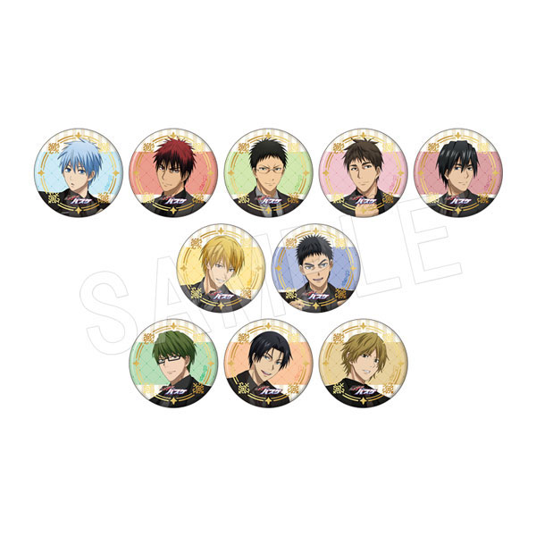 黒子のバスケ トレーディング箔押し風マット缶バッジ JF2026黒スーツ