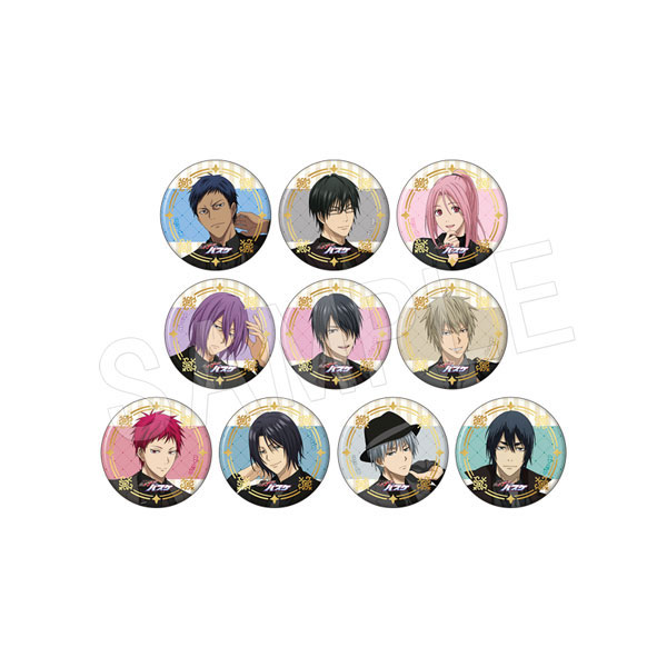 黒子のバスケ トレーディング箔押し風マット缶バッジ JF2026黒スーツ