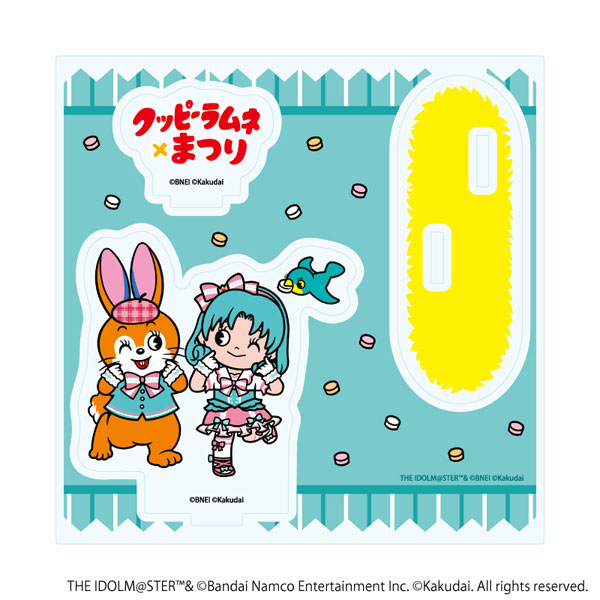 アクリルスタンドプレート「アイドルマスター ミリオンライブ！×クッピーラムネ」04/徳川まつり×クッピー(デフォルメイラスト)[A3]《０３月予約》