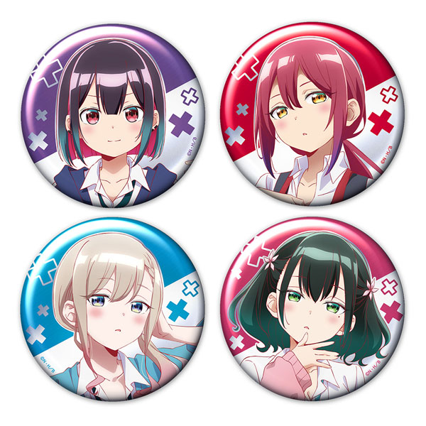 ばっどがーる メタリック缶バッジ4個セット 優＆亜鳥＆涼＆るら[アズメーカー]《０２月予約》