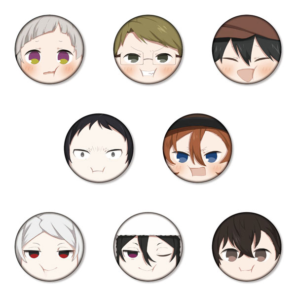 文豪ストレイドッグス トレーディング むにっとフェイス缶バッジ 8個入りBOX