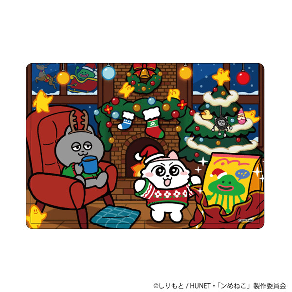 キャラクリアケース「ンめねこ」01/暖炉ver(描き下ろしイラスト)[A3]《０３月予約》