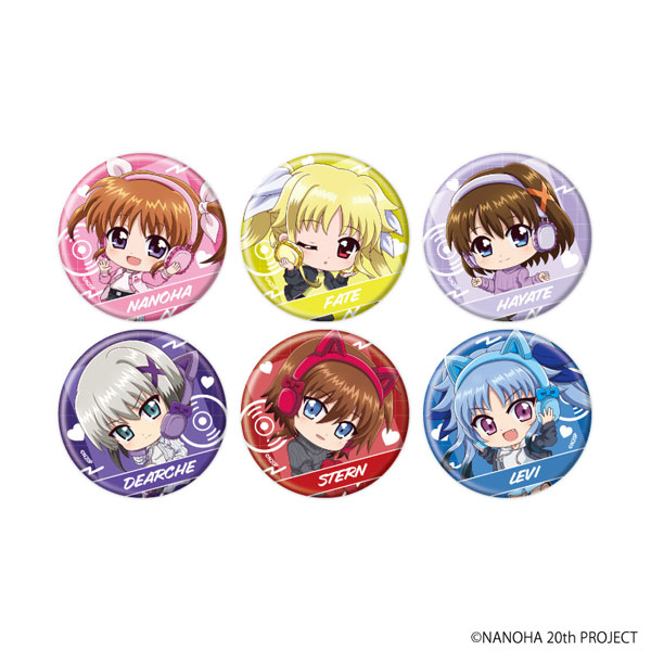 缶バッジ「魔法少女リリカルなのはシリーズ」28/ミニキャライラスト 6個入りBOX