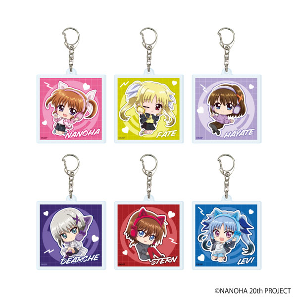アクリルキーホルダー「魔法少女リリカルなのはシリーズ」12/ミニキャライラスト 6個入りBOX