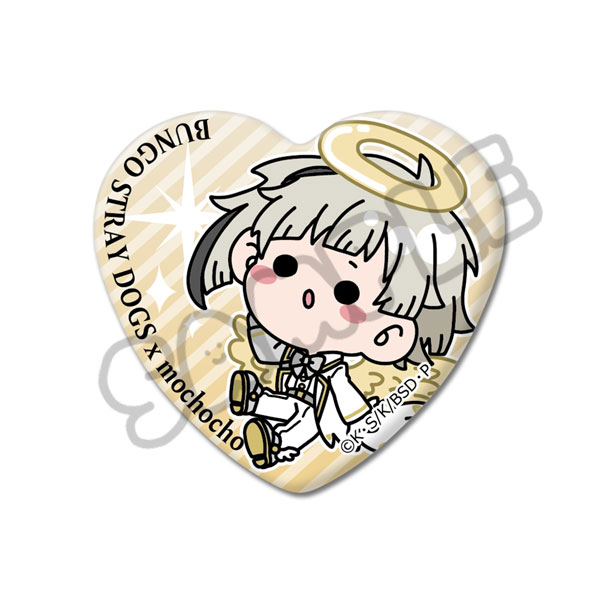 中島敦　ブローチ風缶バッジ 文豪ストレイドッグス』第6弾 ハート型缶バッジ Mocho-ZA (中島敦