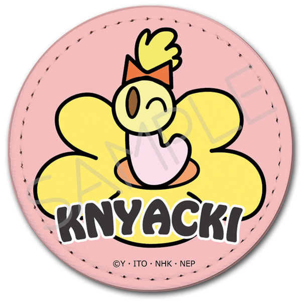 ニャッキ！」 レザーバッジ(丸形) デザインD[シンクイノベーション