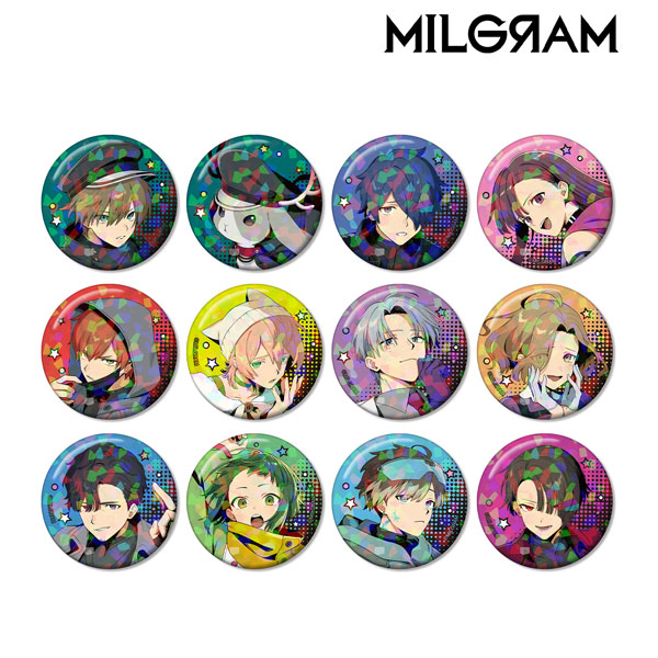 MILGRAM -ミルグラム- 描き下ろし アメコミ風ver. トレーディングホログラム缶バッジ 12個入りBOX[アルマビアンカ]《在庫切れ》