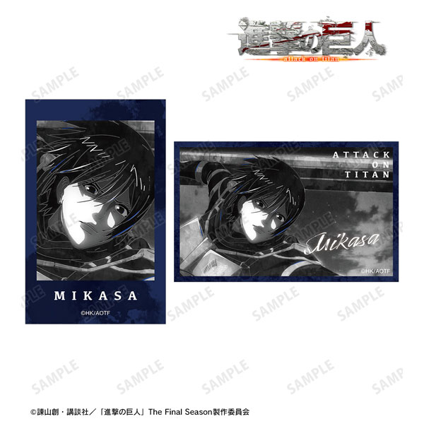 TVアニメ『進撃の巨人』 ミカサ Ani-Art BLACK LABEL 第2弾 イラストカード2枚セット[アルマビアンカ]《０４月予約》