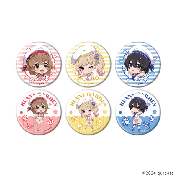 缶バッジ「バニーガーデン」01/セーラーver.描き下ろしイラスト 6個入りBOX