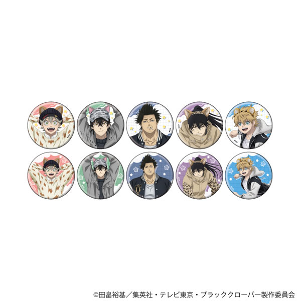 缶バッジ「ブラッククローバー」24/ケモミミカチューシャver.(描き下ろしイラスト) 10個入りBOX