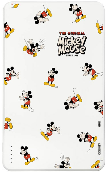 ディズニーキャラクター 準固体リチウムイオン電池モバイルバッテリー ミッキーマウス[グルマンディーズ]《在庫切れ》