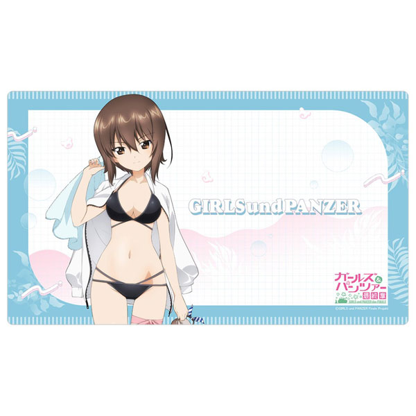[ガールズ＆パンツァー 最終章]描き下ろしラバーマット(西住まほ/リゾート水着)[カーテン魂]《発売済・在庫品》