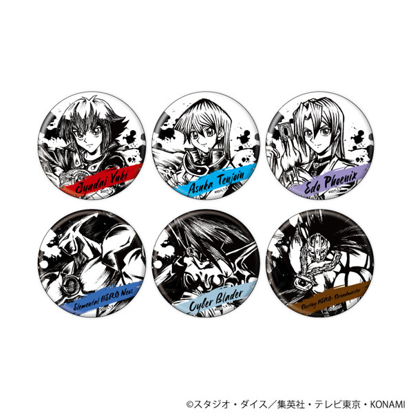 缶バッジ「遊☆戯☆王デュエルモンスターズGX」11/墨絵イラスト 6個入りBOX[A3]《０３月予約》