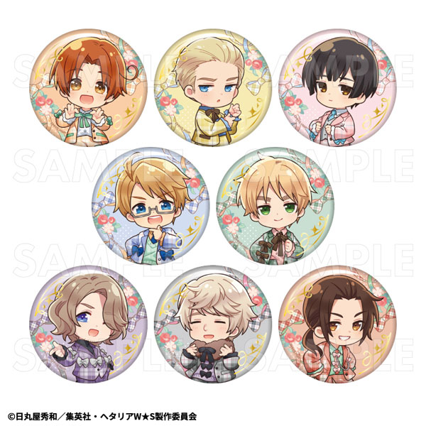 アニメ「ヘタリア World★Stars」 バレエコアStyle トレーディング箔押し缶バッジ 8個入りBOX