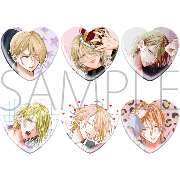 ミユキ蜜蜂 ハート形キャラバッジコレクション 野良猫と狼 6個入りBOX